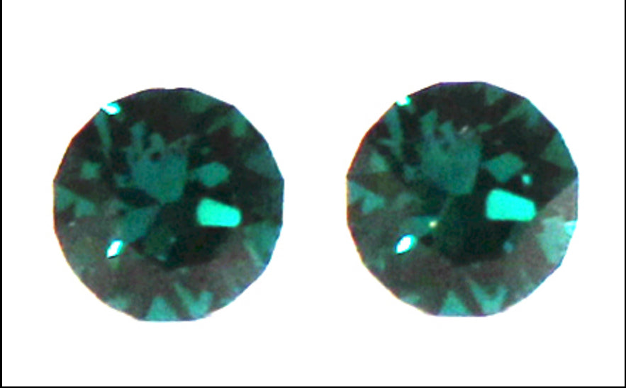 May Emerald Diamond Cut Earrings