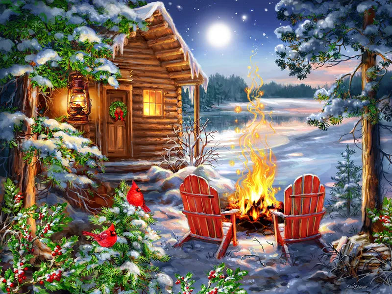 Christmas Cabin 500 Piece Jigsaw Puzzle