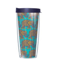 Royal Elephants On Teal Tumbler