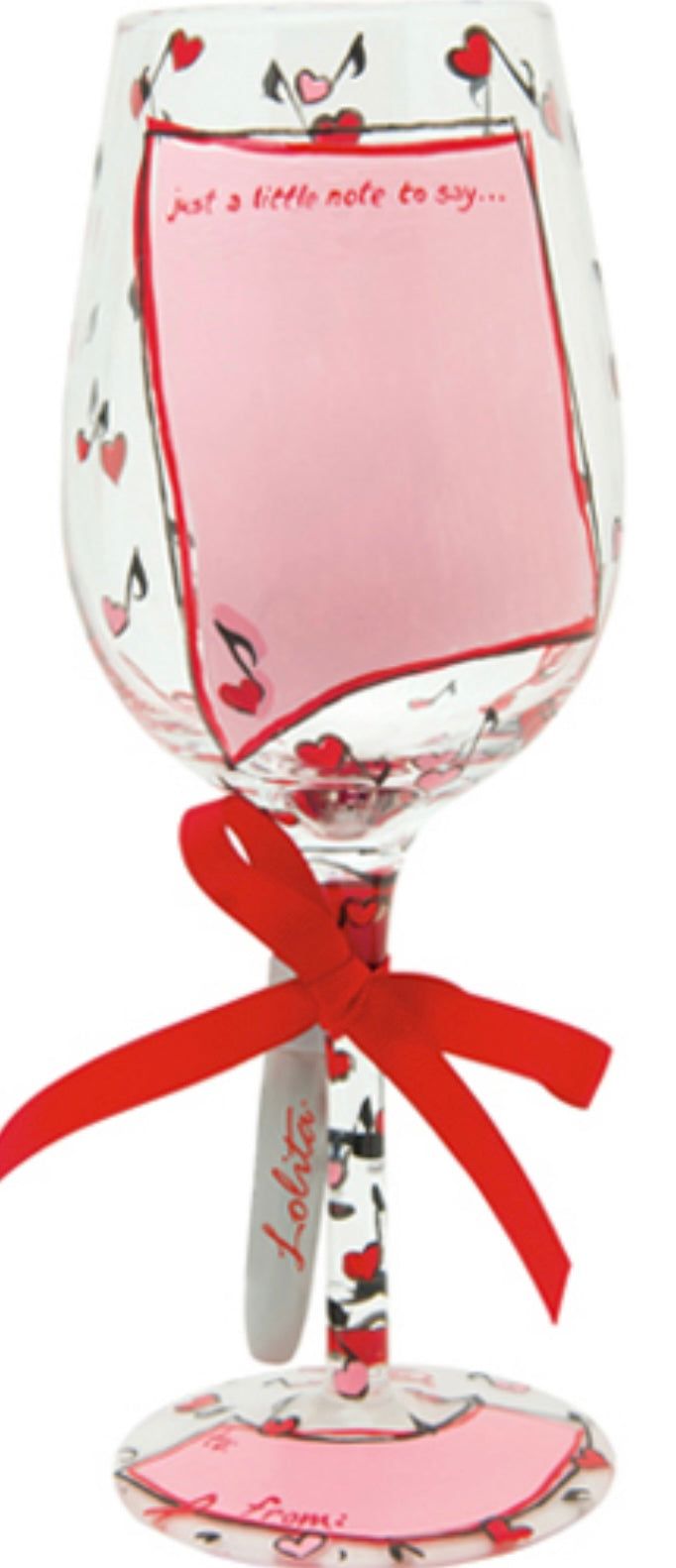 “Love Note-Personalizable” Lolita Wine Glass