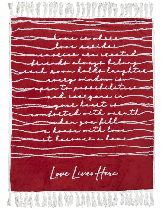 Love Lives Here Royal Plush Blanket