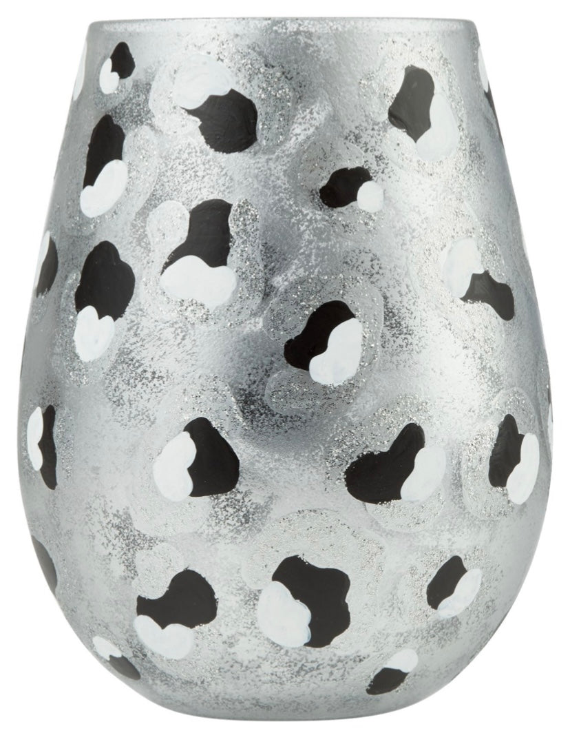 Snow Leopard Lolita Stemless Wine Glass