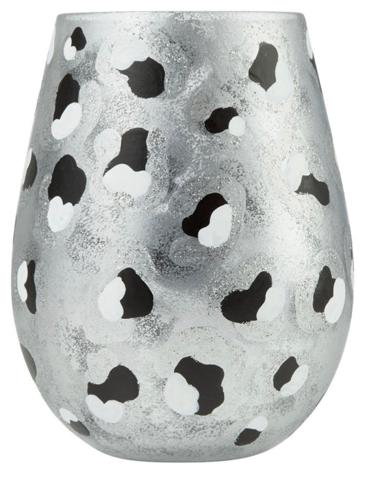 Snow Leopard Lolita Stemless Wine Glass