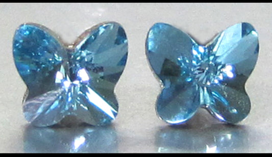 Butterfly Aqua Earrings