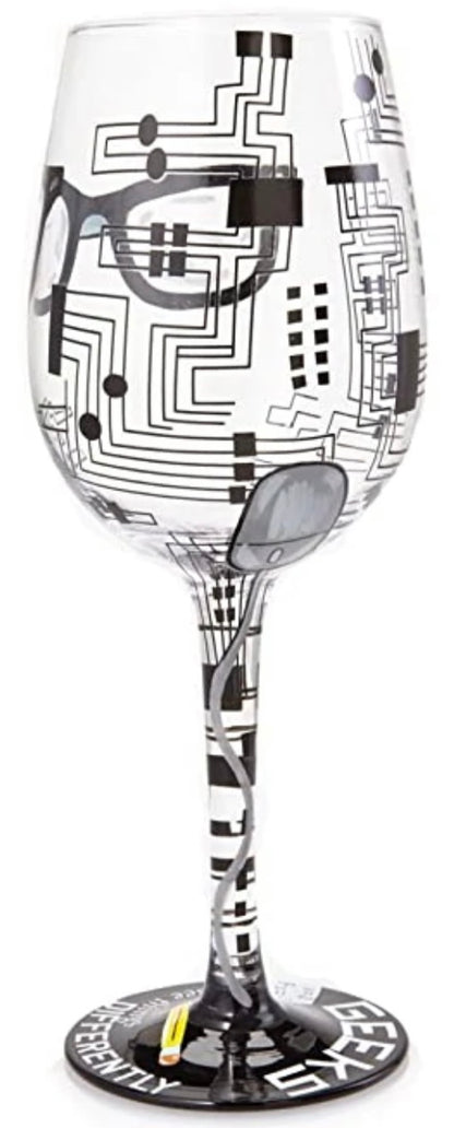 “Geeks see things differently” Lolita Wine Glass