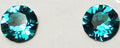 December Blue Zircon Diamond Cut Earrings