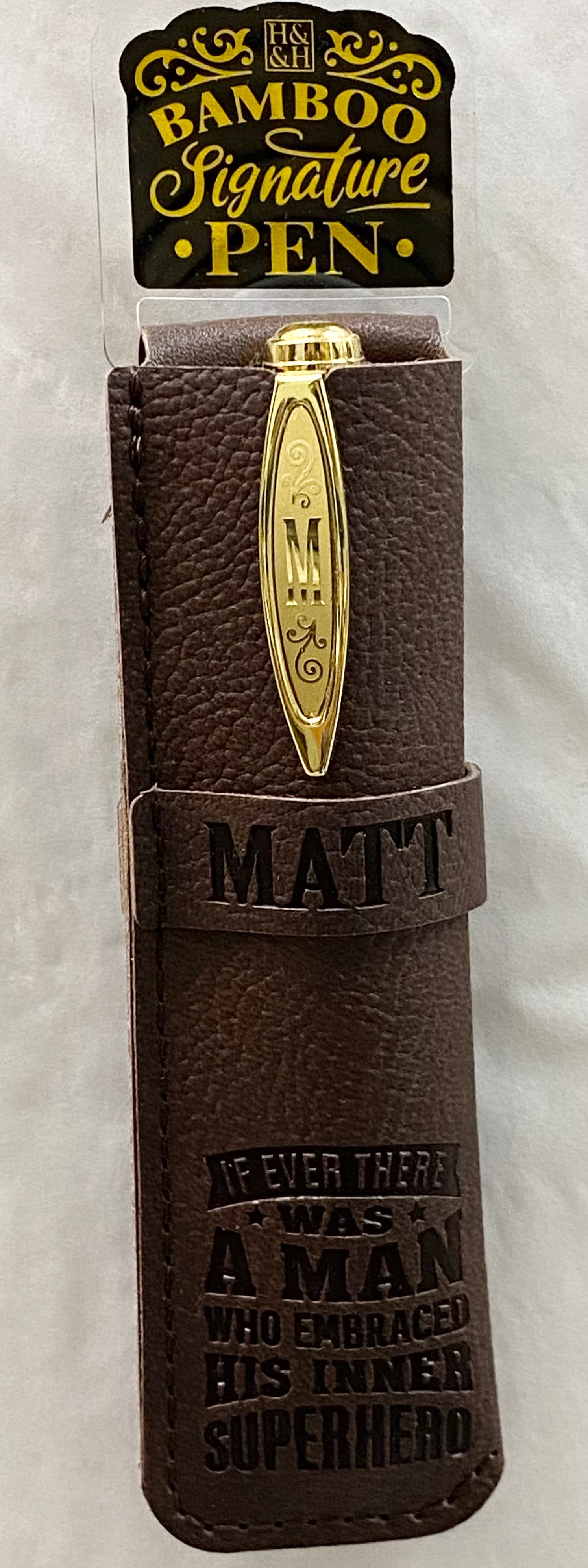 Matt Bamboo Name Pen
