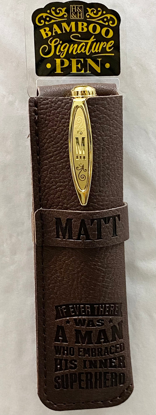 “Matt” Bamboo Name Pen