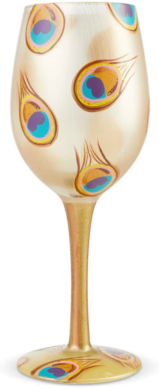 “Golden Peacock” Lolita Wine Glass