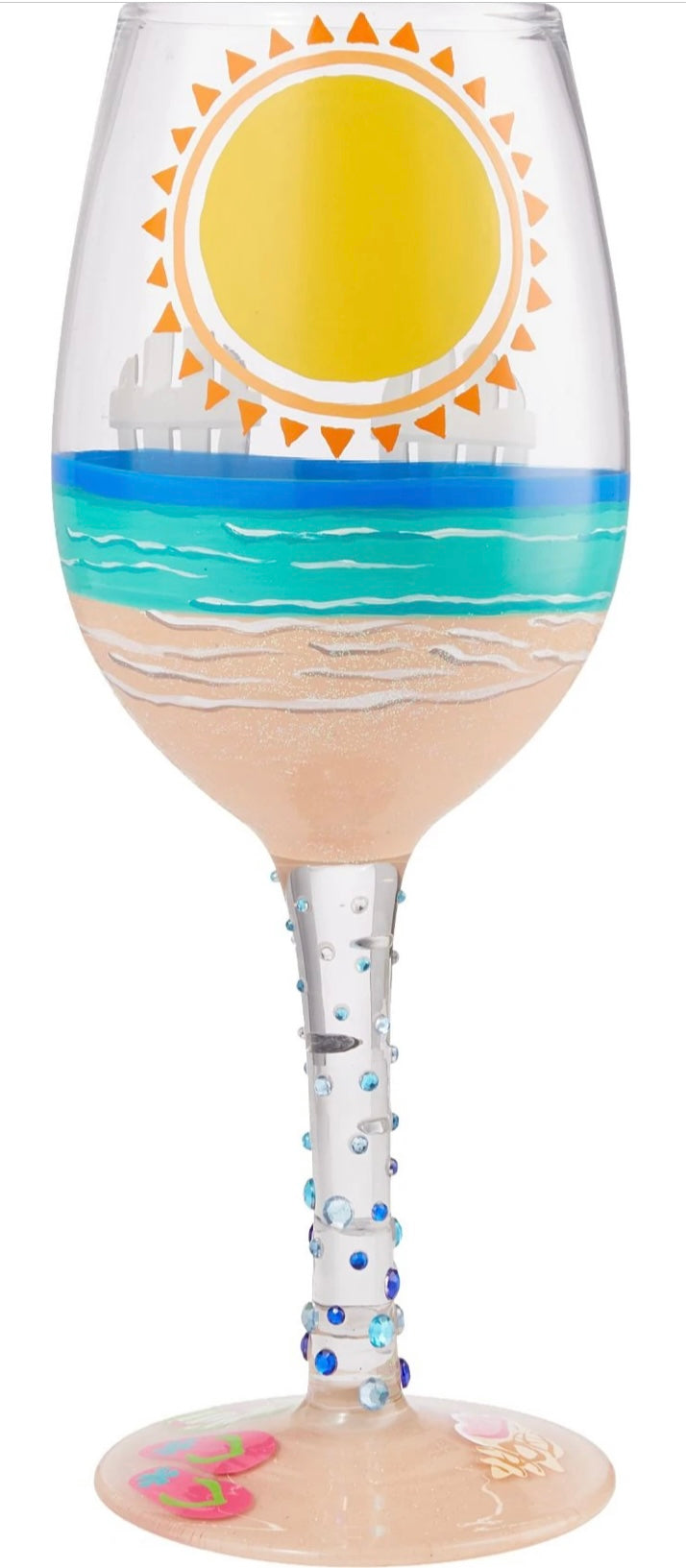 “SUN ON THE BEACH” Lolita Wine Glass