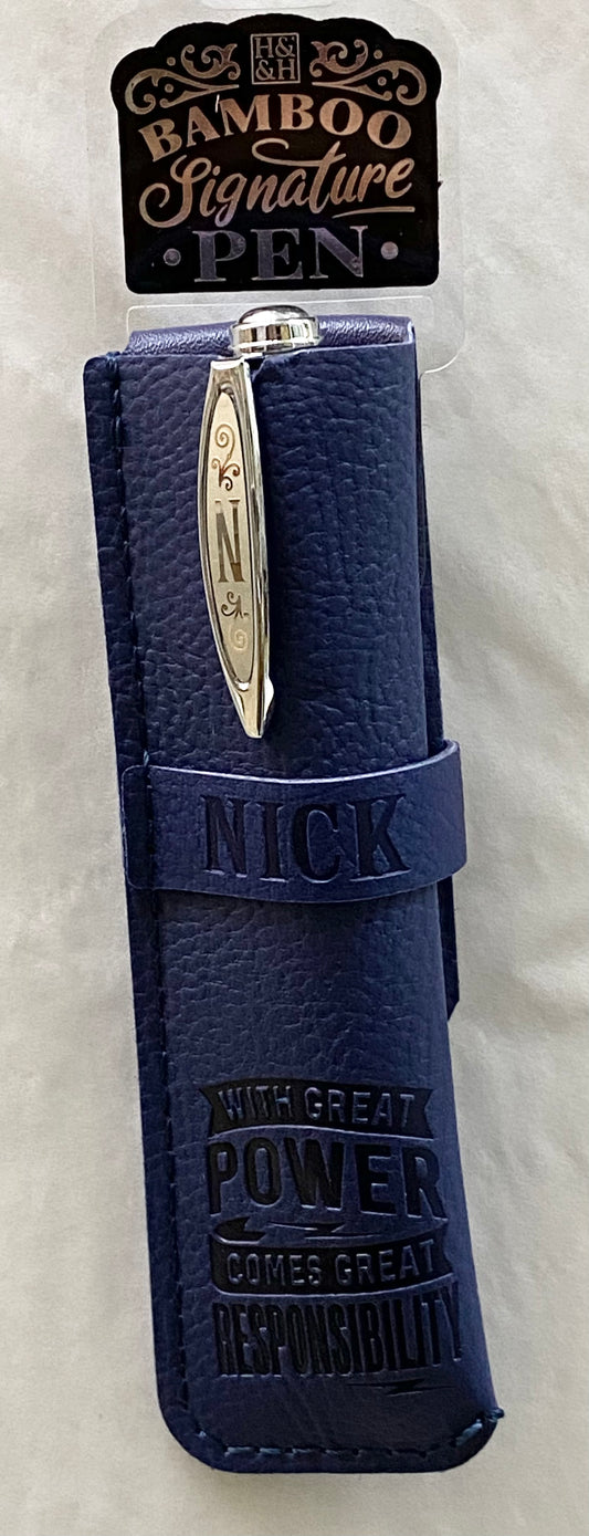 “Nick” Bamboo Name Pen