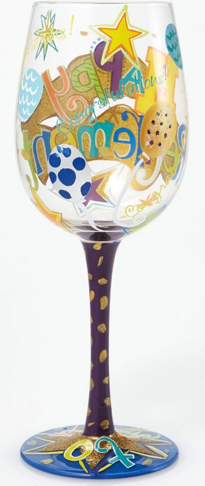 “HAPPY RETIREMENT”  Lolita Wine Glass