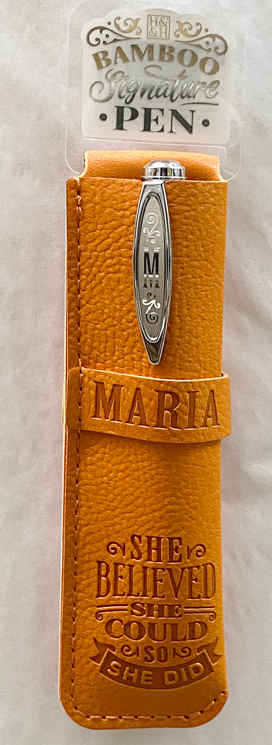 “Maria” Bamboo Name Pen