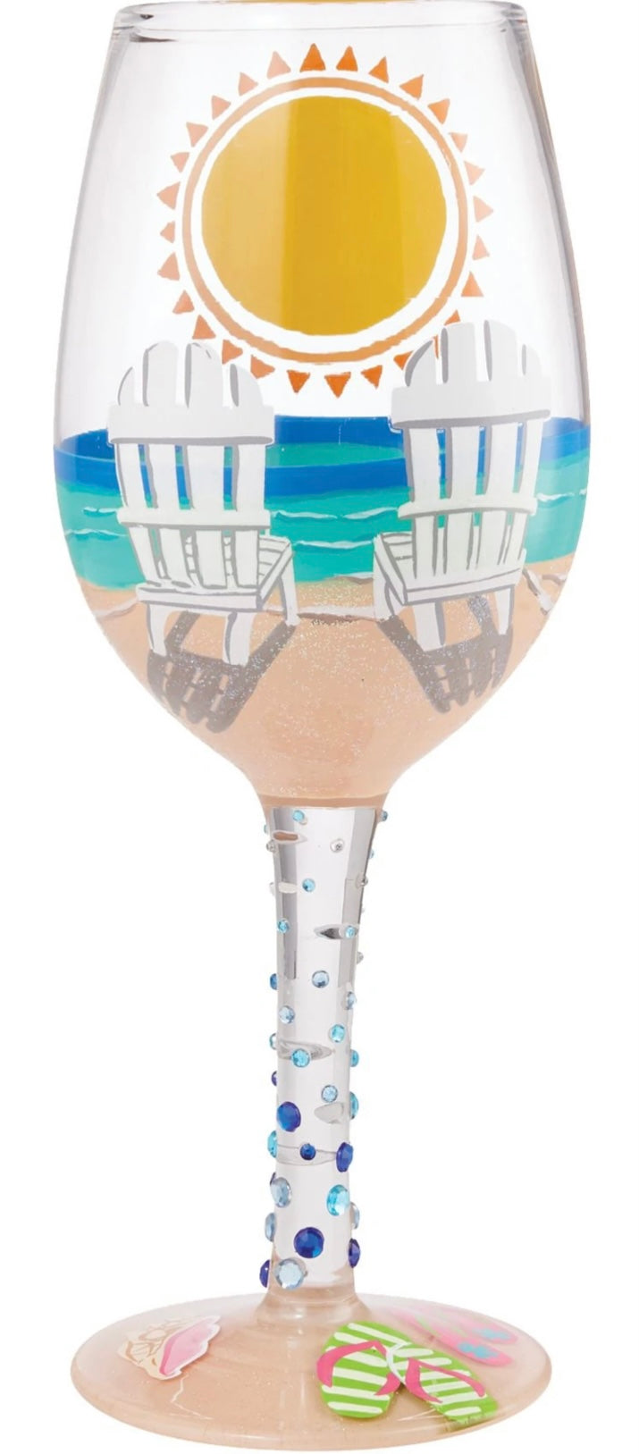 “SUN ON THE BEACH” Lolita Wine Glass