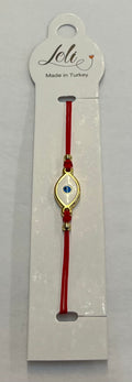 Red Gold Plated Evil Eye Bracelet