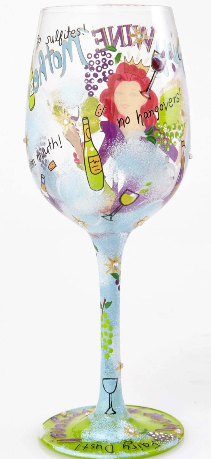 “FAIRY WINE MOTHER” Lolita WINE GLASS, 15 OZ.