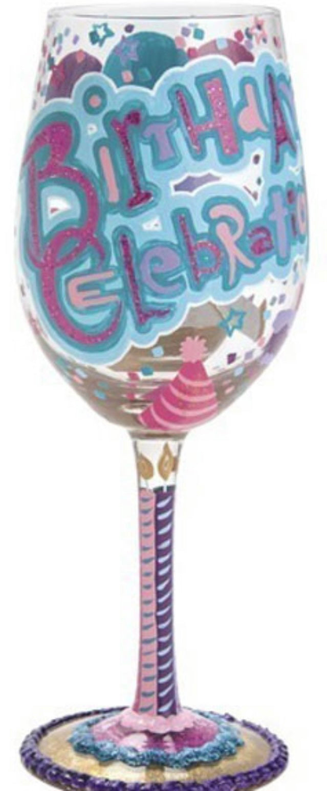 Birthday Celebration Lolita Wine Glass