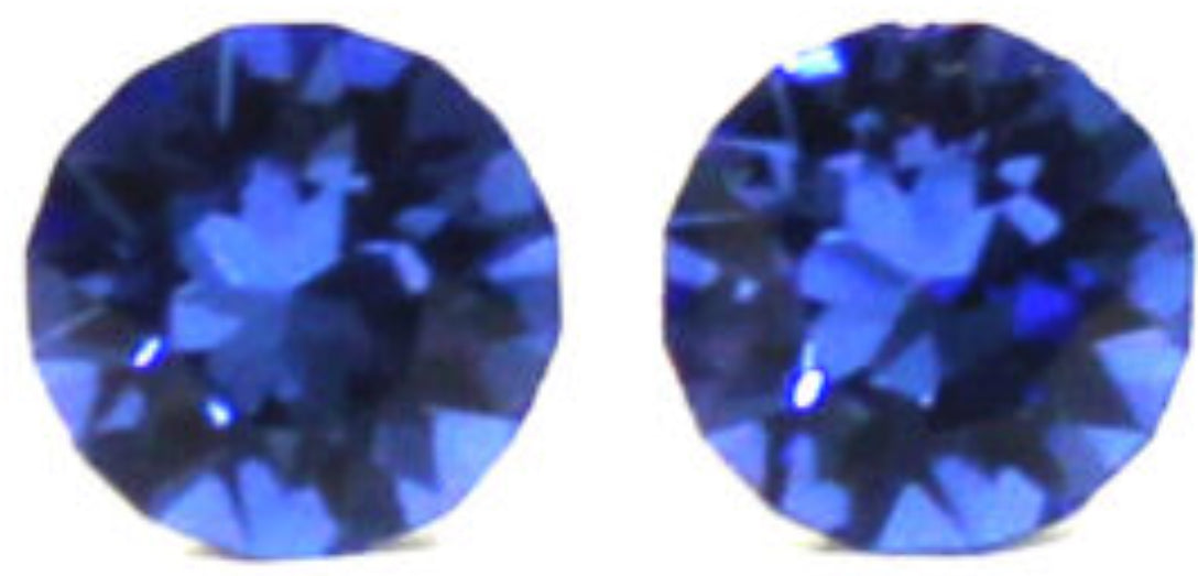 September Sapphire Diamond Cut Earrings