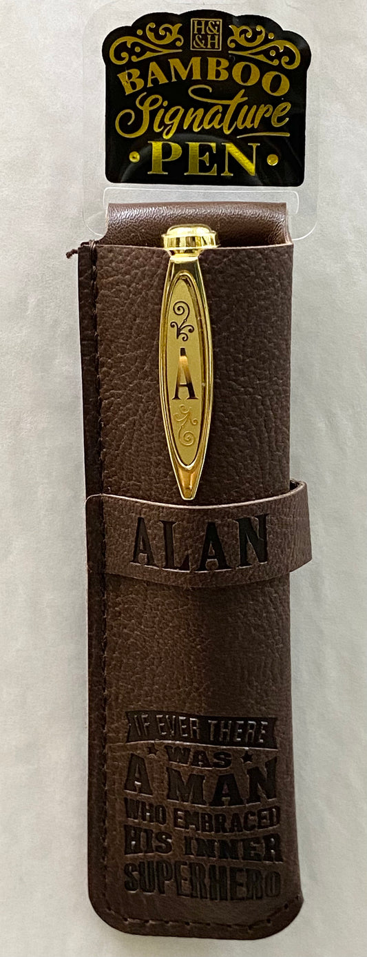 “Alan” Bamboo Name Pen