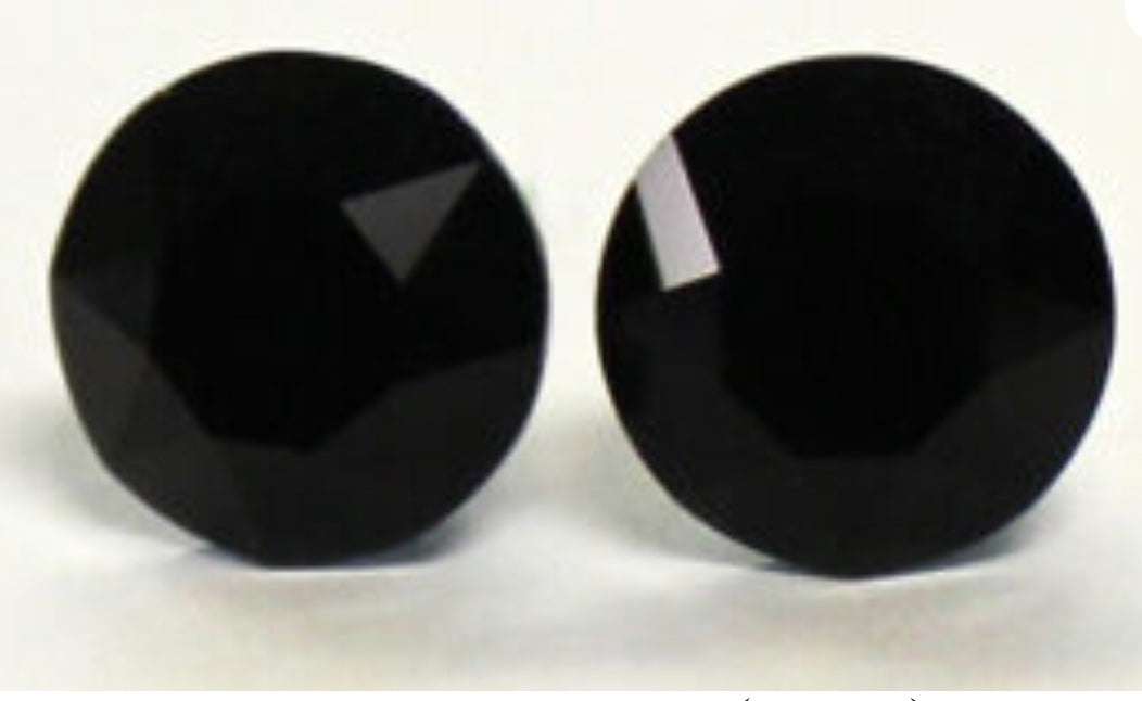 Jet Diamond Cut Earrings