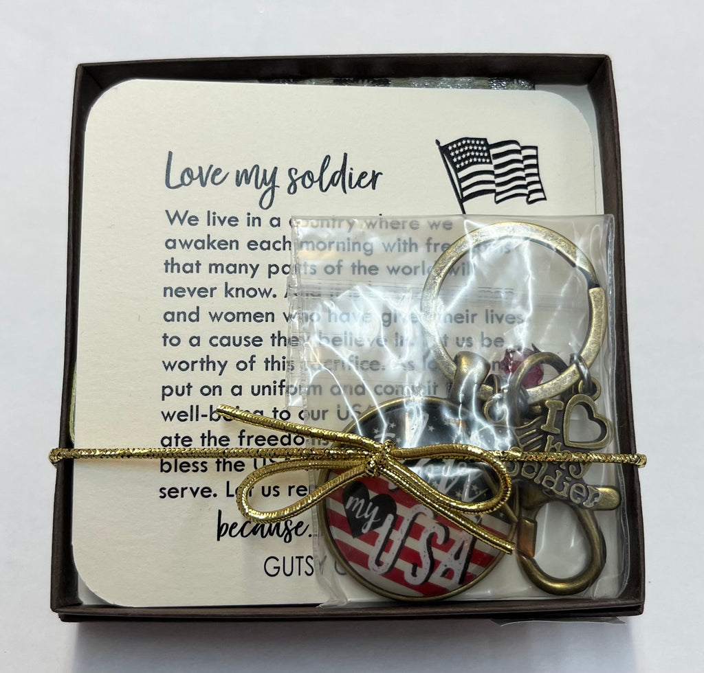Love My Soldier Key Chain