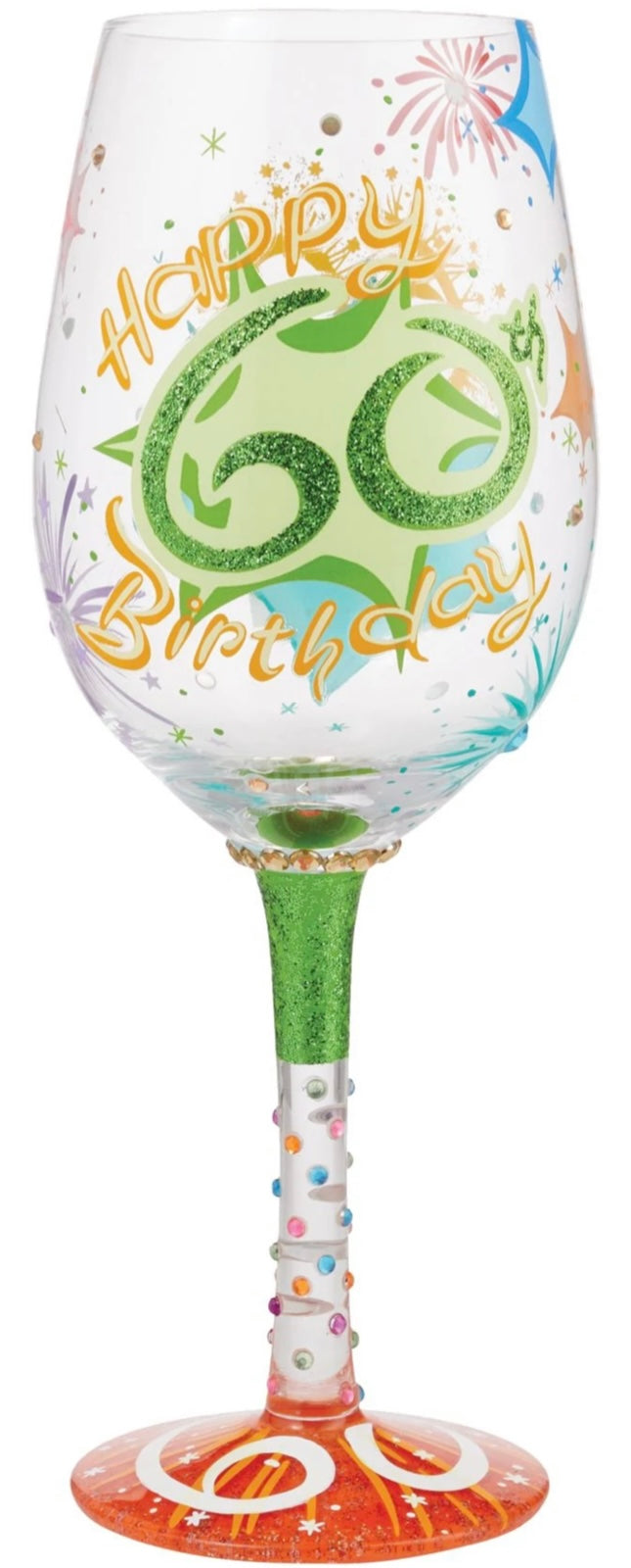 60th Birthday Lolita Wine Glass