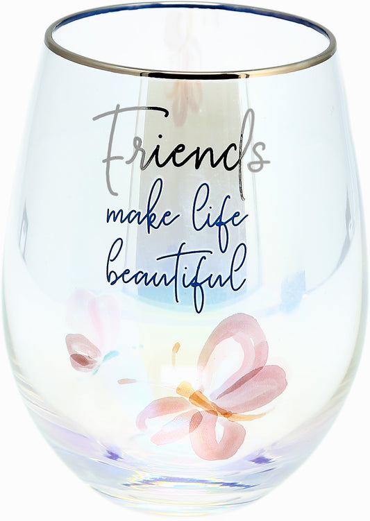 Friends - 18 oz Stemless Wine Glass