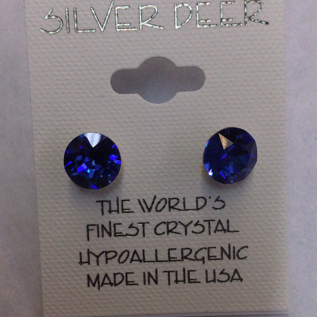 Sapphire Diamond Cut Earrings