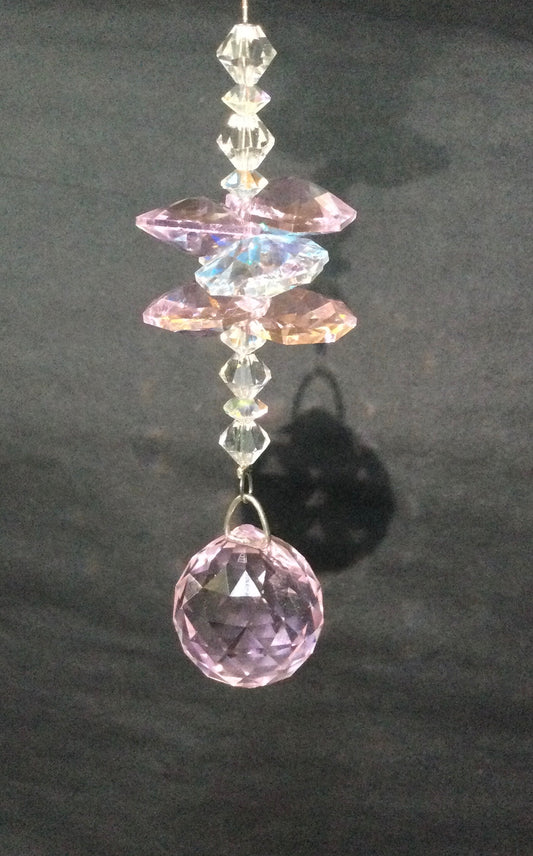 Crystal Sun Catcher Faceted Ball with Octagon Strand