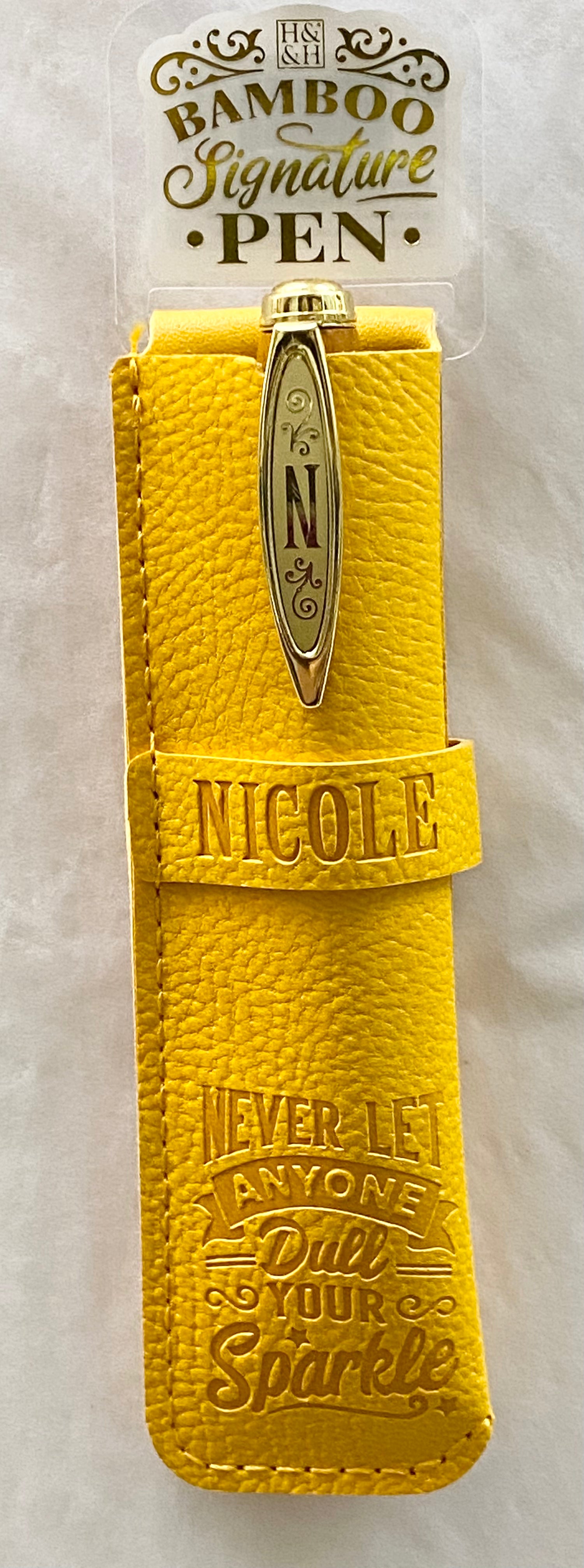 Nicole Bamboo Name Pen
