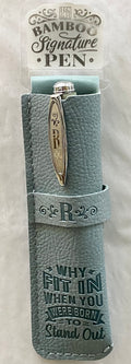 R Bamboo Name Pen