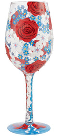 “RED, WHITE AND BLOOMED" Lolita Wine Glass