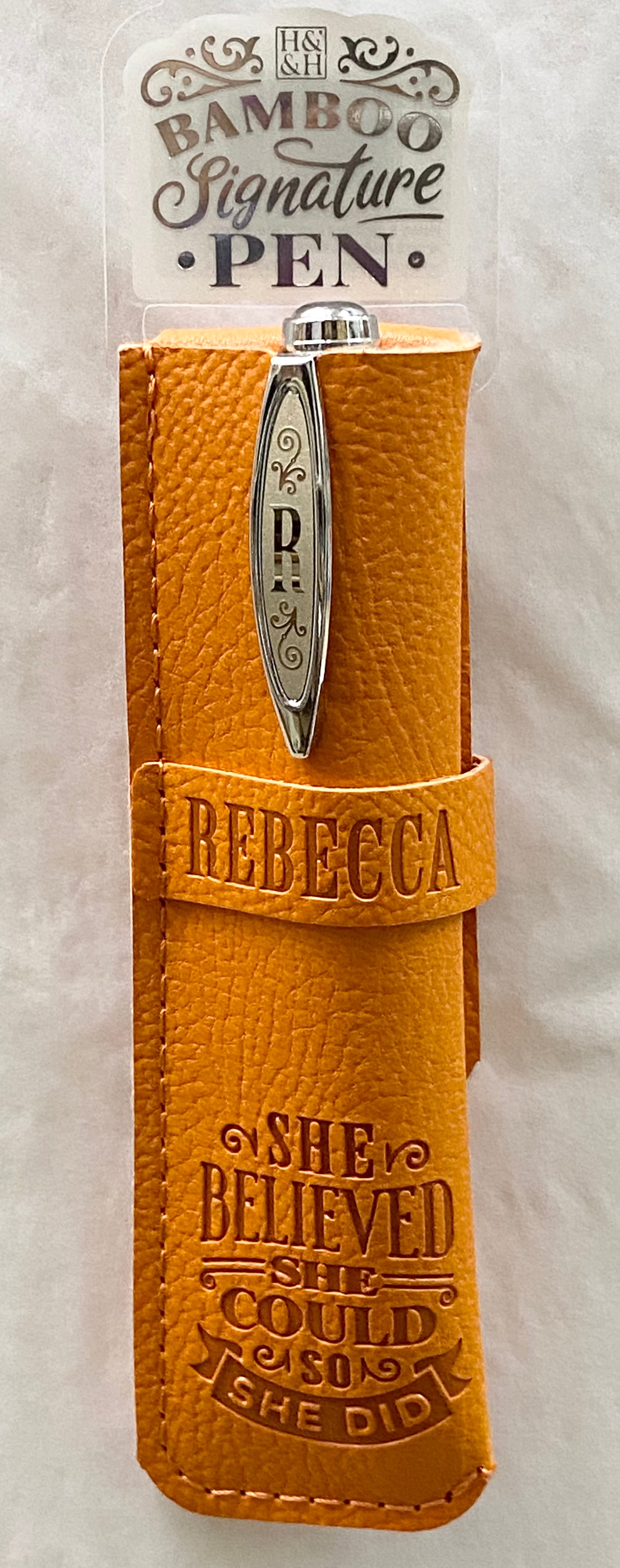 Rebecca Bamboo Name Pen
