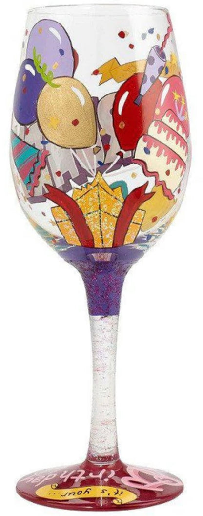 “February Birthday” Lolita Wine Glass