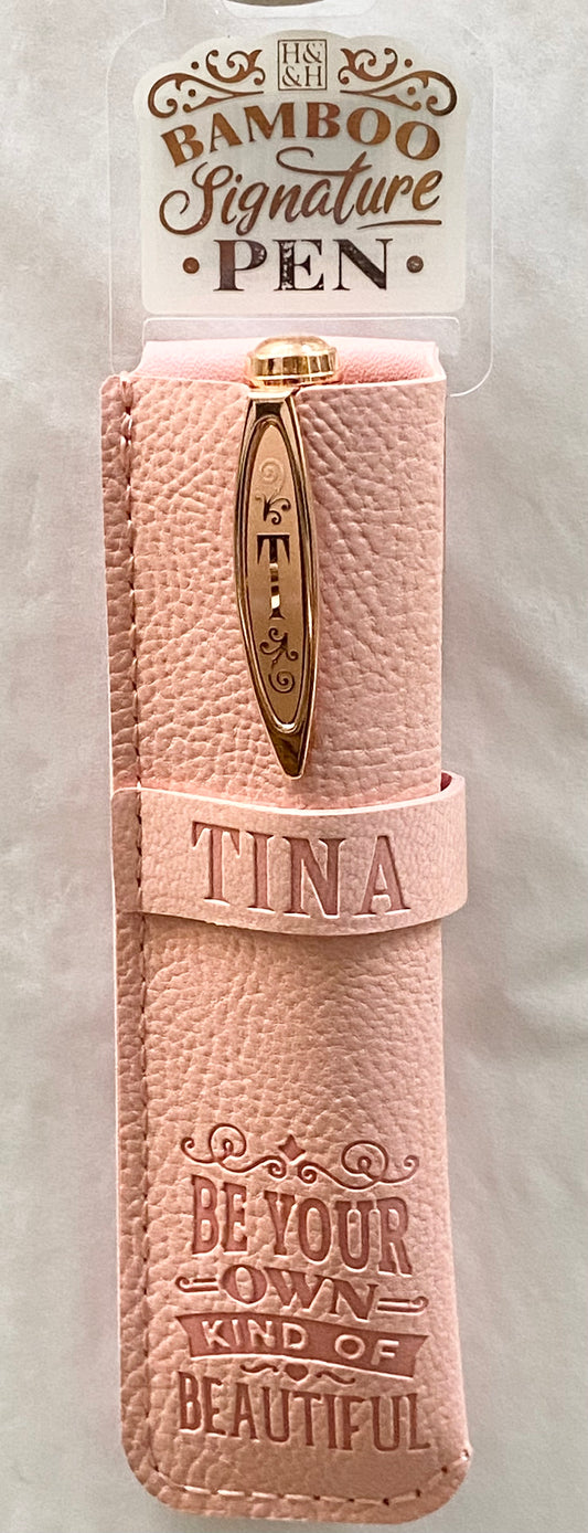 “Tina” Bamboo Name Pen