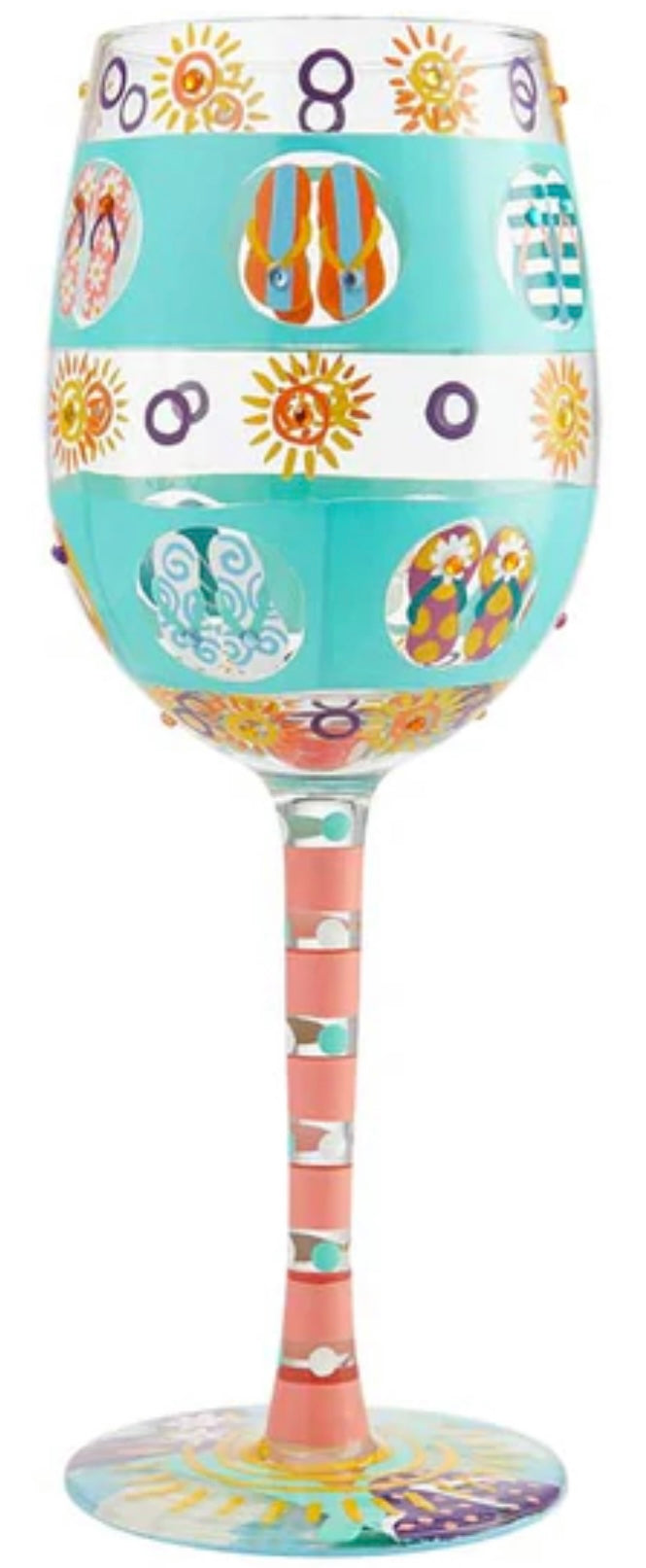 “FLIP FLOP DAYS” Lolita WINE GLASS