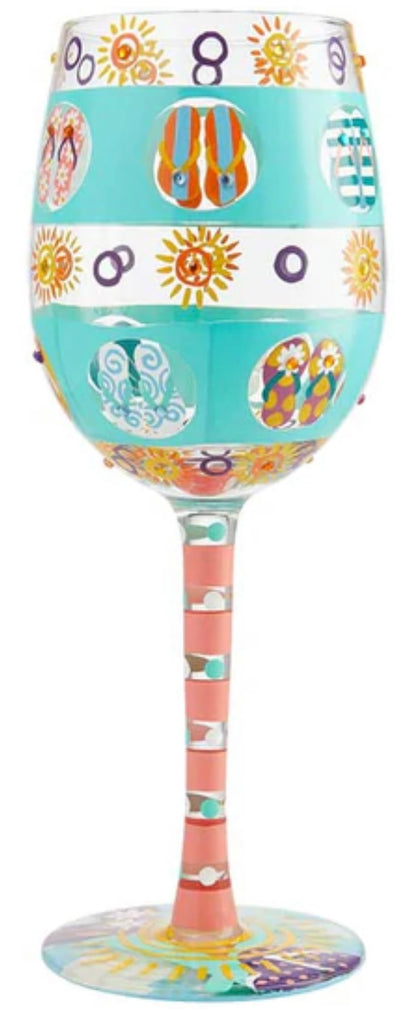 “FLIP FLOP DAYS” Lolita WINE GLASS