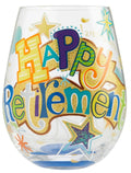 Happy Retirement Lolita Stemless Wine Glass
