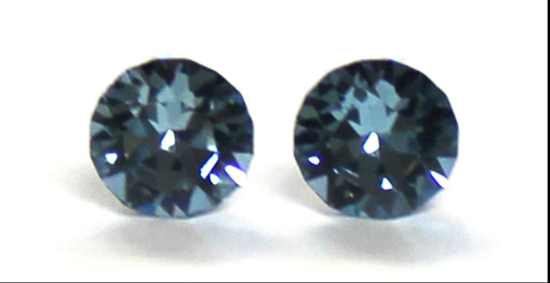 March Aqua Diamond Cut Earrings