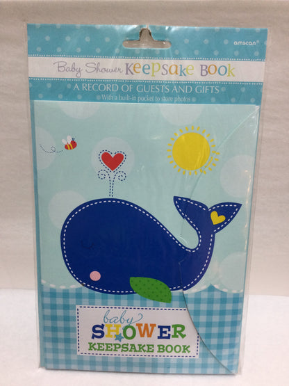 Blue Baby Shower Keepsake Book