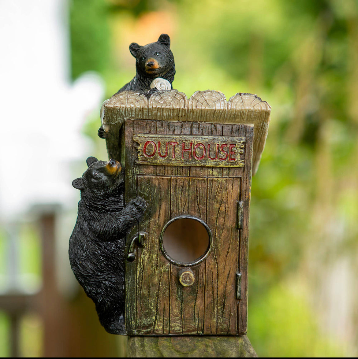 Black Bear Outhouse Birdhouse