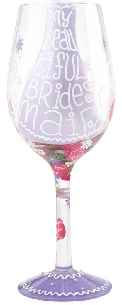 “My Beautiful Bridesmaid” Lolita Wine Glass