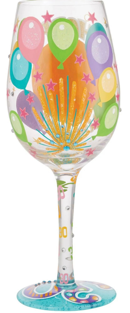 30th Birthday Lolita Wine Glass