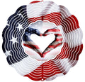 Flag Heart Wind Spinner