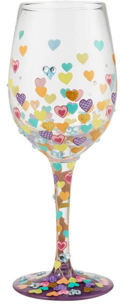 “Hearts A Million Too” Lolita Wine Glass