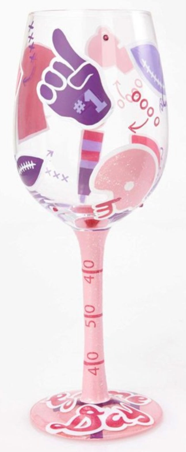 “Game Day” Lolita Wine Glass