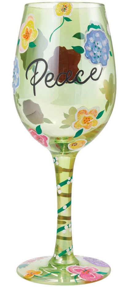 “PEACE” Lolita Wine Glass