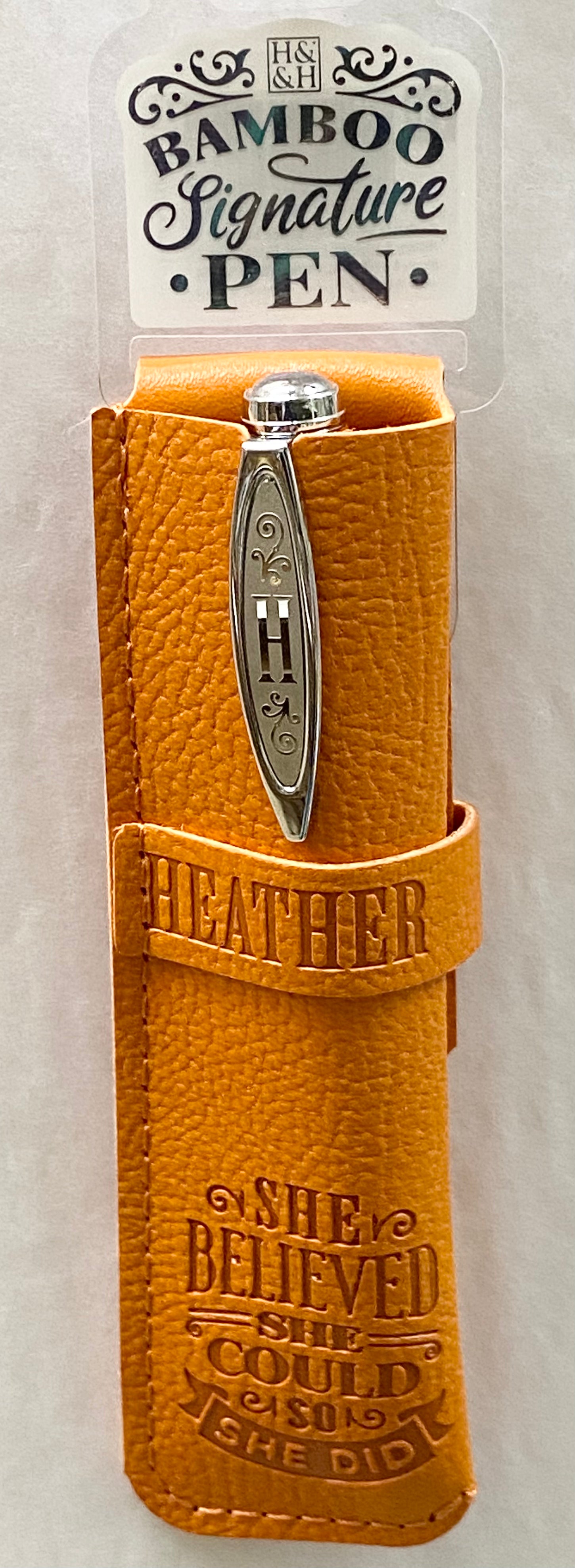 Heather Bamboo Name Pen