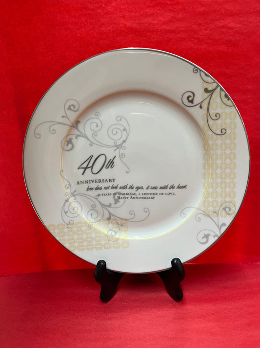 40th Anniversary Plate with Stand