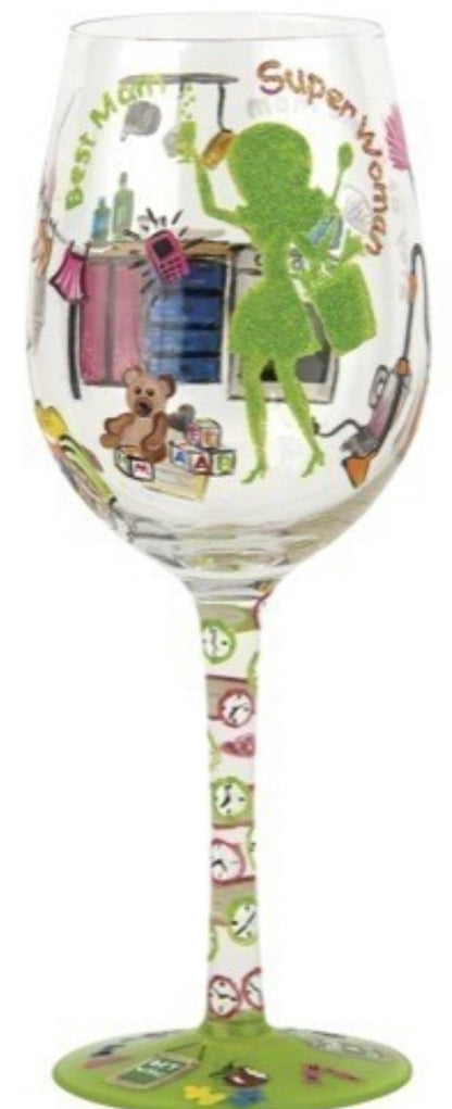 “Stay at Home Mom” Lolita Wine Glass